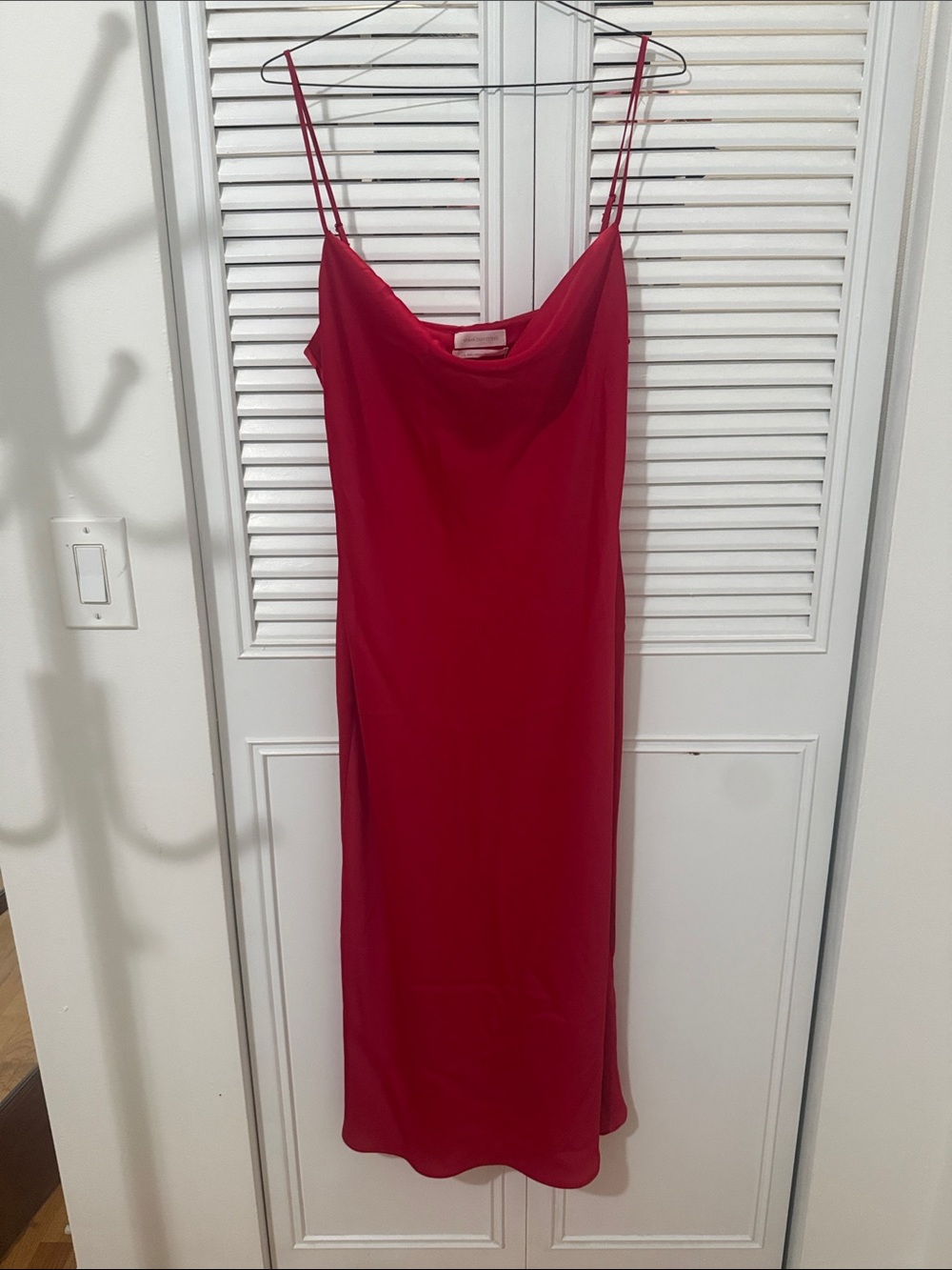 Red Cowl Neck Silk Dress (Brand Mew, Never Worn)